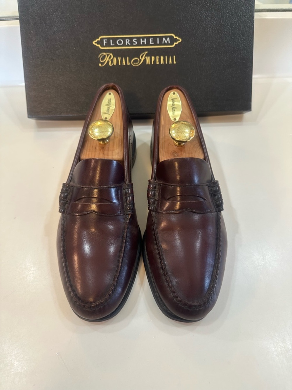 Florsheim Burgundy Leather Penny Loafers | Size 8.5 D NO BOX
